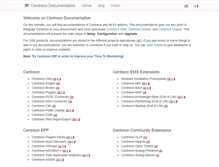 Tablet Screenshot of documentation.centreon.com